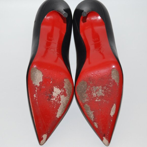 Christian Louboutin W/ Box Black Nappa Décolleté Heels SIZE 9.5 EU 39.5 - Picture 9 of 16